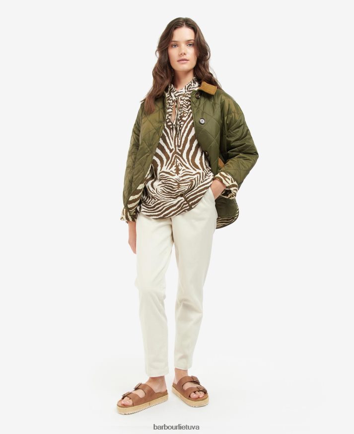 apranga Barbour x House of Hackney gransden apverčiama dygsniuota striukė tamsus laivynas/limerence/dangus moterys 6F6D801461