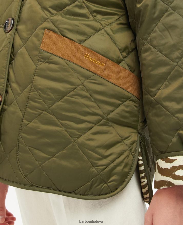 apranga Barbour x House of Hackney gransden apverčiama dygsniuota striukė tamsus laivynas/limerence/dangus moterys 6F6D801461