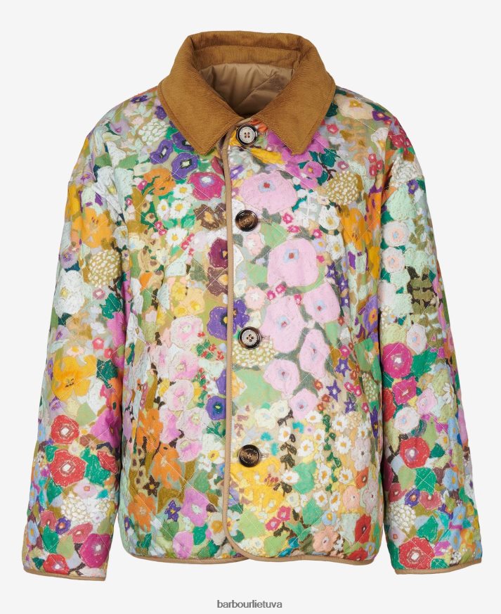 apranga Barbour x House of Hackney gransden apverčiama dygsniuota striukė tamsus laivynas/limerence/dangus moterys 6F6D801505