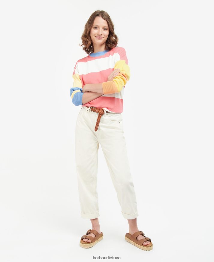 apranga Barbour Bradley dryžuotas megztas megztinis debesis moterys 6F6D801947