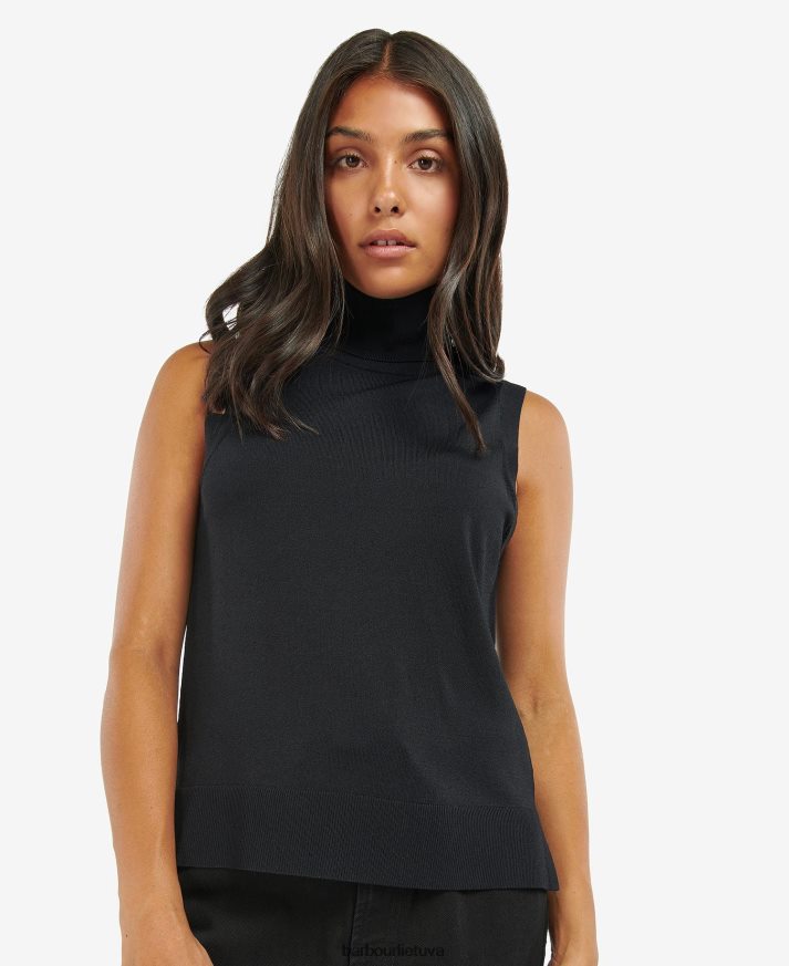 apranga Barbour Rosbern megztinis liemenė vidurnakčio žalia moterys 6F6D801960