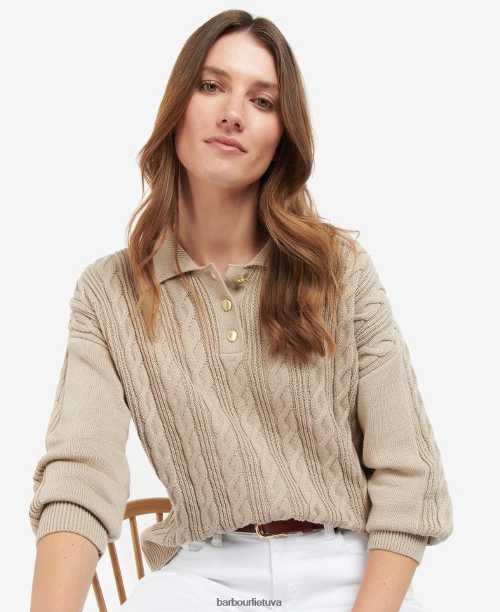 apranga Barbour kadagio megztas megztinis šviesus smėlis moterys 6F6D801912