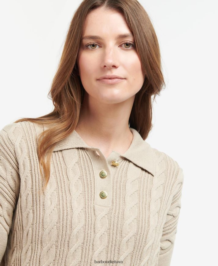 apranga Barbour kadagio megztas megztinis šviesus smėlis moterys 6F6D801912