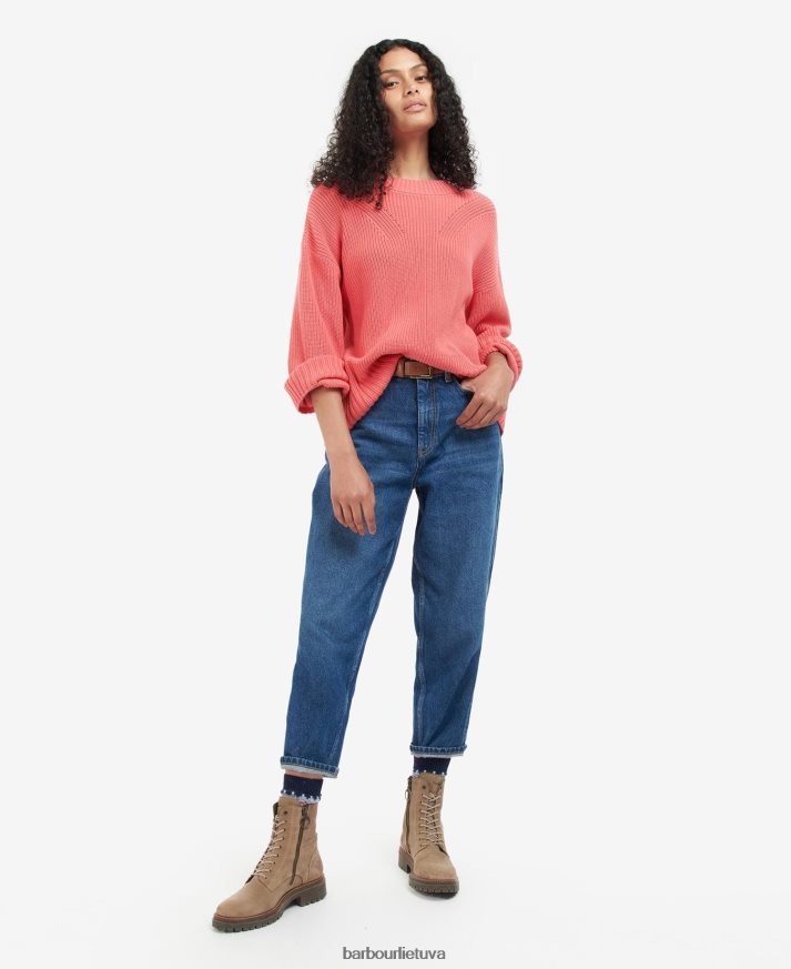 apranga Barbour koraline megztas megztinis rožinis punšas moterys 6F6D801966