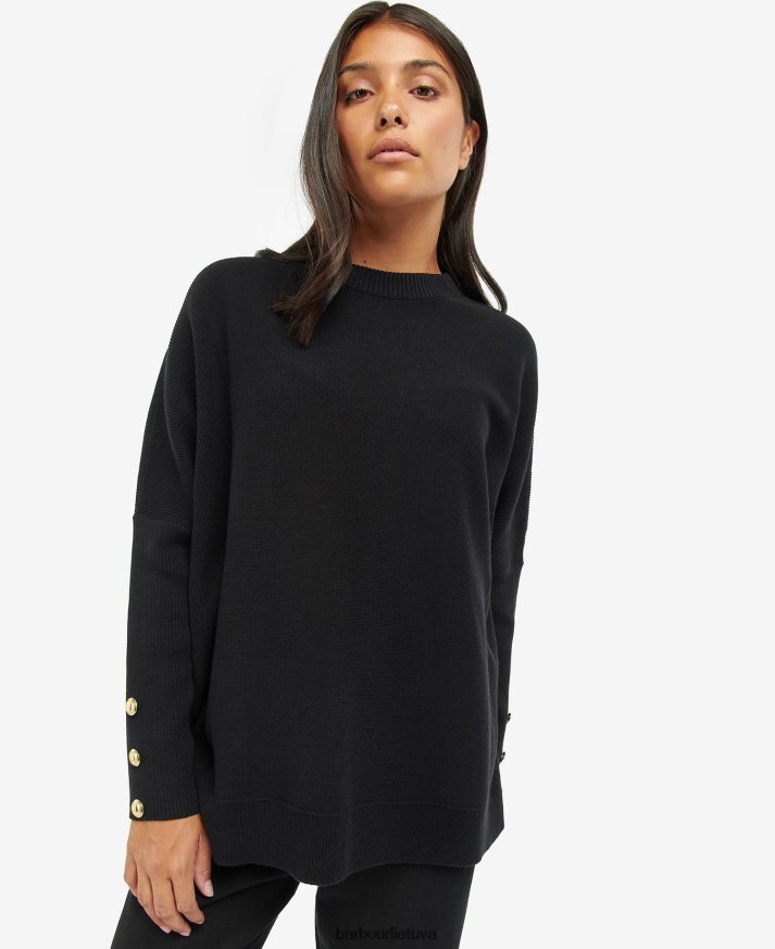 apranga Barbour kubicano džemperis vidurnakčio žalia moterys 6F6D801972