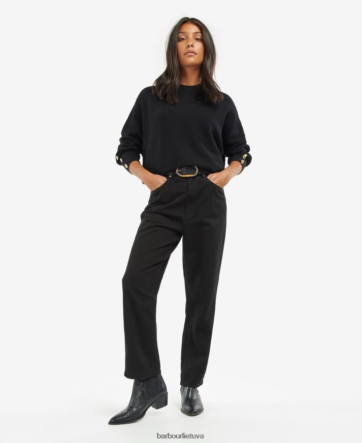 apranga Barbour kubicano džemperis vidurnakčio žalia moterys 6F6D801972