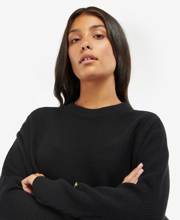 apranga Barbour kubicano džemperis vidurnakčio žalia moterys 6F6D801972