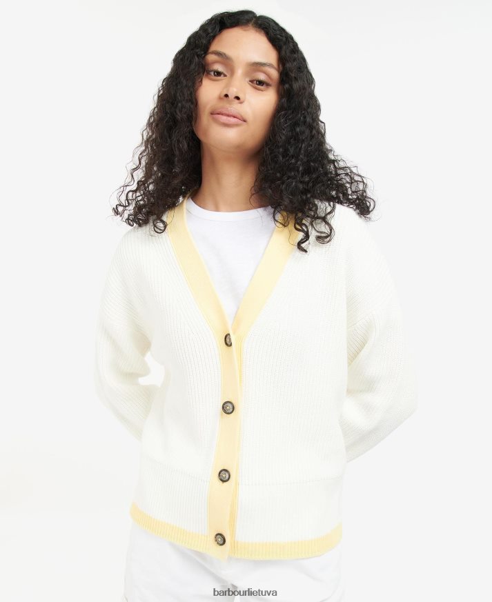 apranga Barbour maskia megztinis ekru moterys 6F6D801941