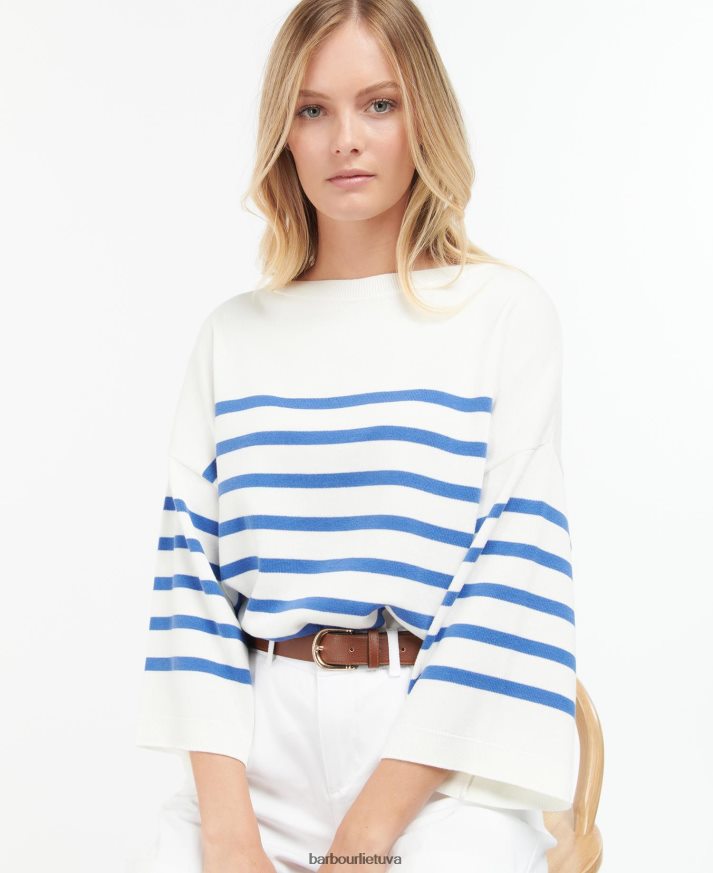 apranga Barbour renfew megztas viršus Calico/Bluebell moterys 6F6D801948