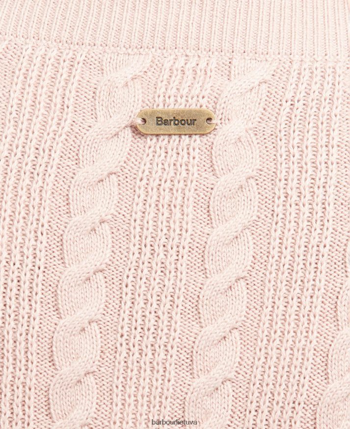 apranga Barbour rožinės spalvos megztas megztinis rožių dulkės moterys 6F6D801919