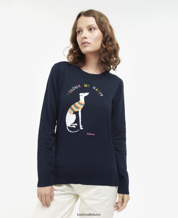 apranga Barbour sodybų megztas megztinis klasikinis laivynas moterys 6F6D801969