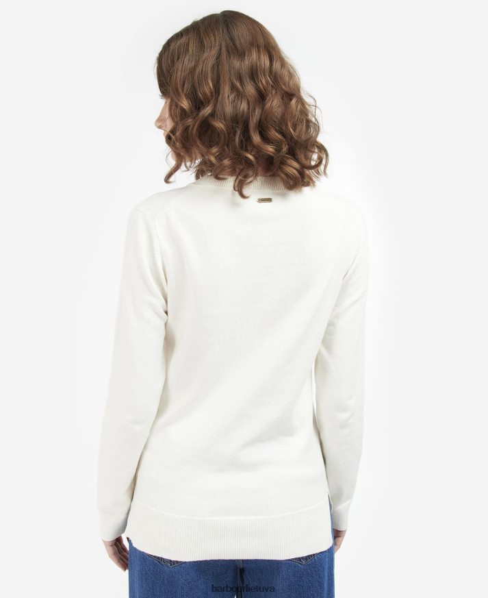 apranga Barbour viržių megztas megztinis beveik baltas moterys 6F6D801925