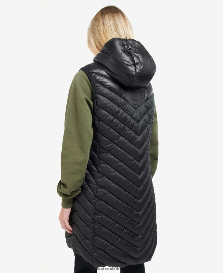 apranga Barbour Cosford apverčiama liemenė juodas/sidabrinis debesis moterys 6F6D801574