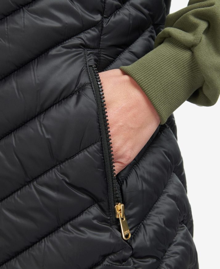 apranga Barbour Cosford apverčiama liemenė juodas/sidabrinis debesis moterys 6F6D801574