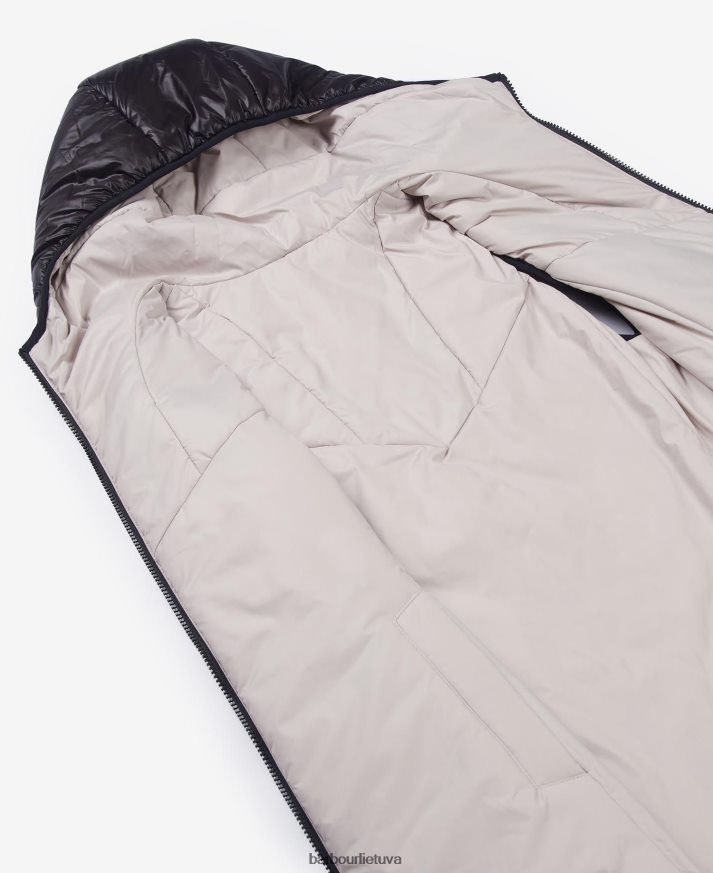 apranga Barbour Cosford apverčiama liemenė juodas/sidabrinis debesis moterys 6F6D801574