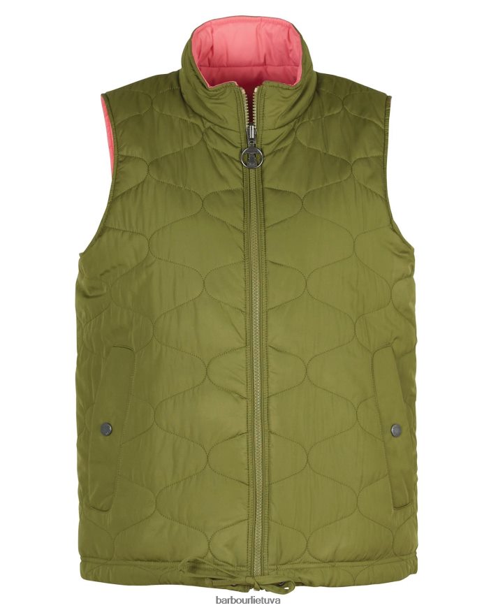 apranga Barbour apverčiama apia gilet alyvmedžio/rožinis punšas moterys 6F6D801566