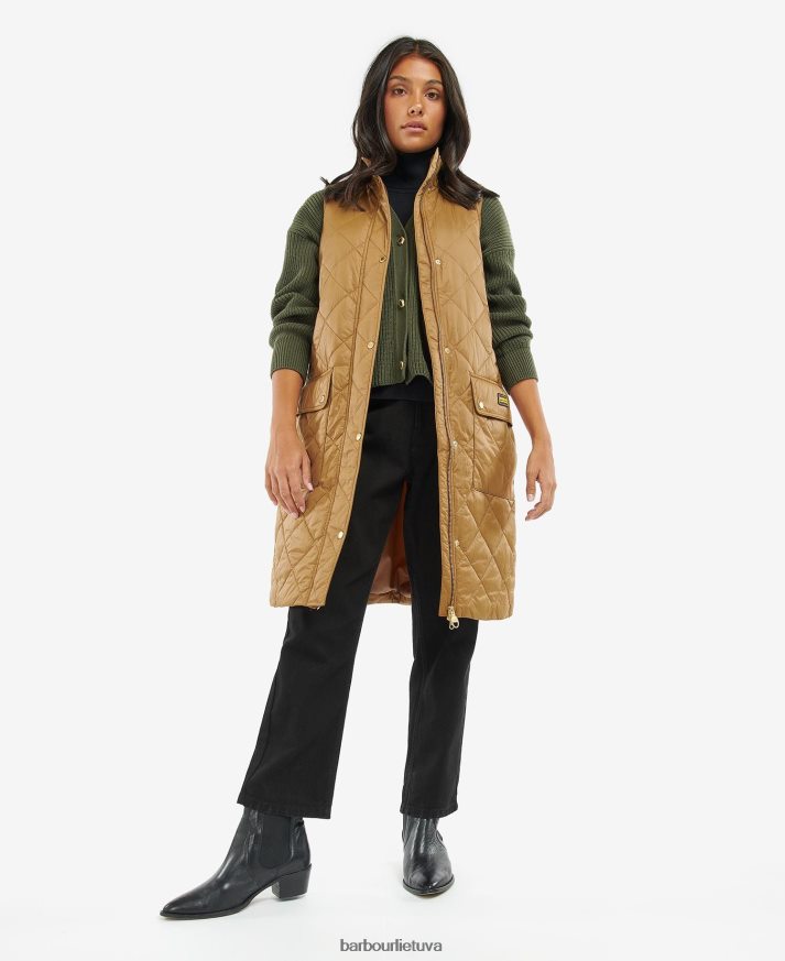 apranga Barbour knock hill gilet sudegęs pelenas moterys 6F6D801565