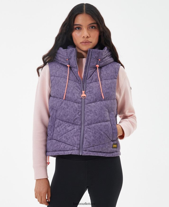 apranga Barbour marginta halton gilet moonscape spaudinys moterys 6F6D801569