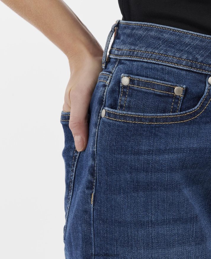 apranga Barbour Maddison džinsiniai šortai ekru moterys 6F6D801762