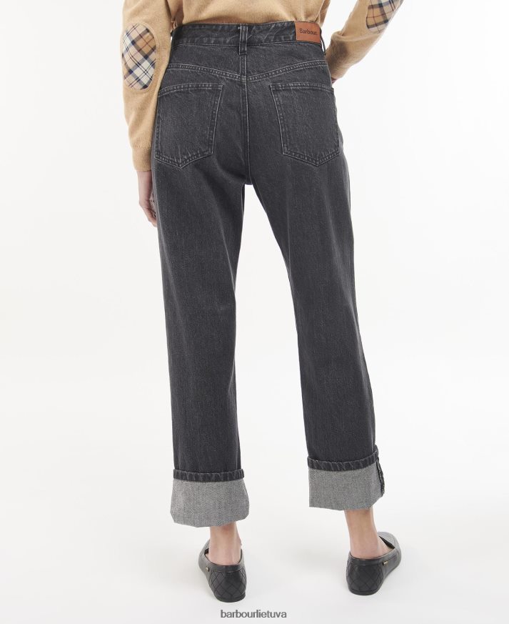 apranga Barbour Moorland aukšti džinsai originalus skalbimas moterys 6F6D801801
