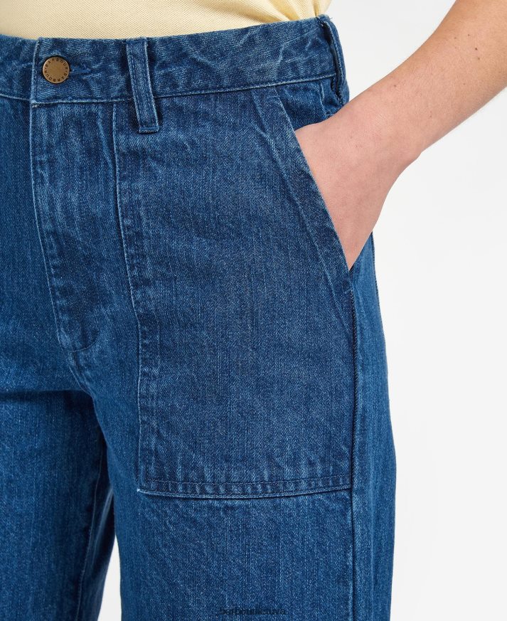 apranga Barbour Southport apkarpyti džinsai ekru moterys 6F6D801770