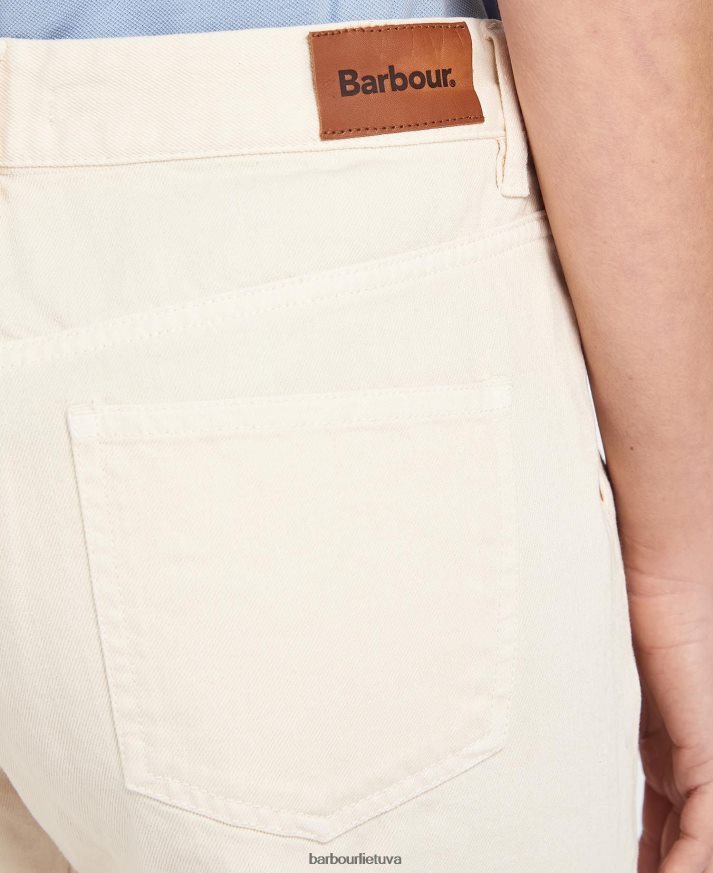 apranga Barbour Southport apkarpyti džinsai ekru moterys 6F6D801773