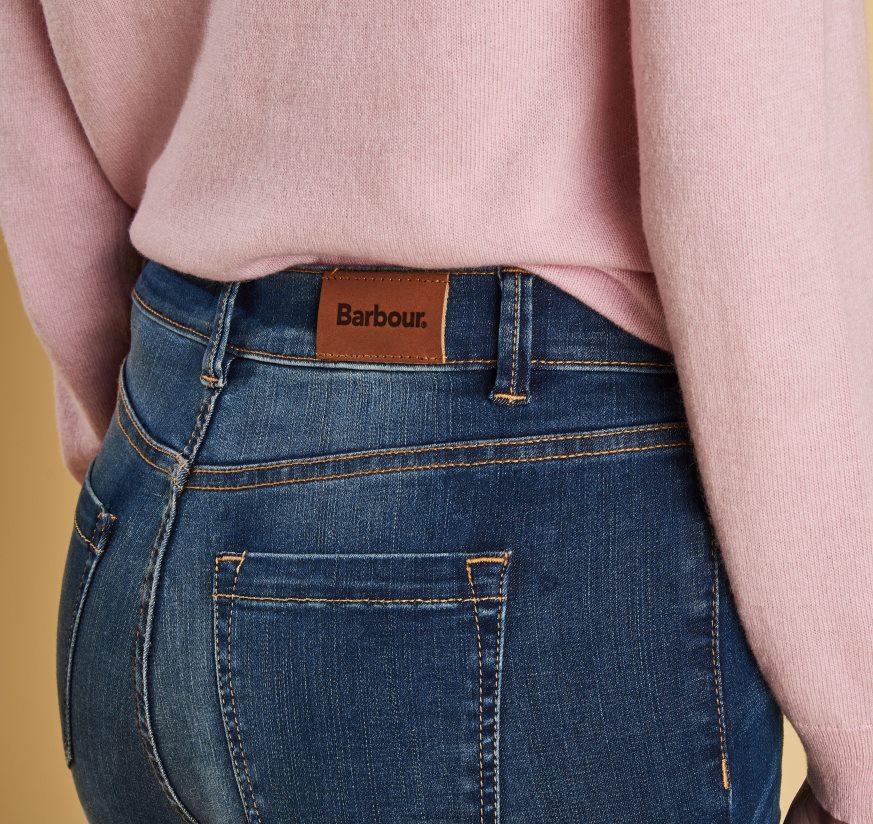 apranga Barbour esminiai ploni džinsai dėvėtas mėlynas moterys 6F6D801772