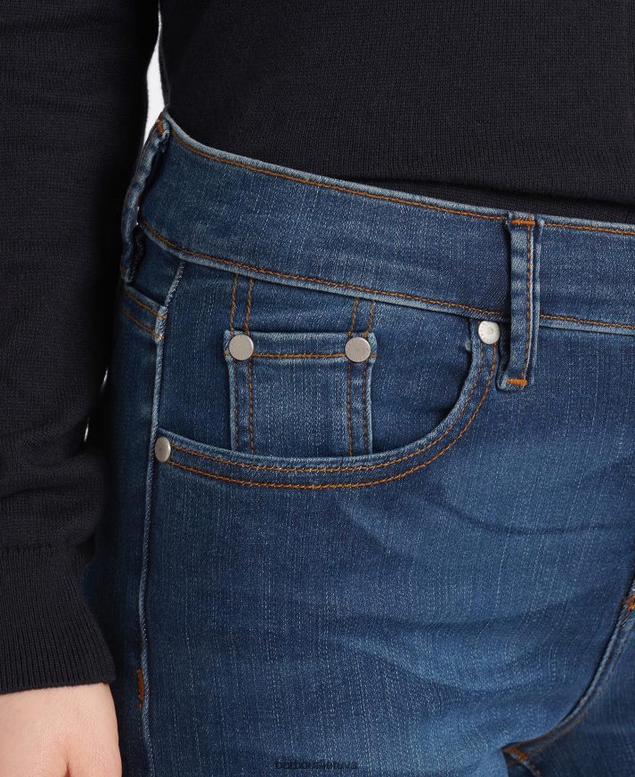 apranga Barbour esminiai ploni džinsai dėvėtas mėlynas moterys 6F6D801772