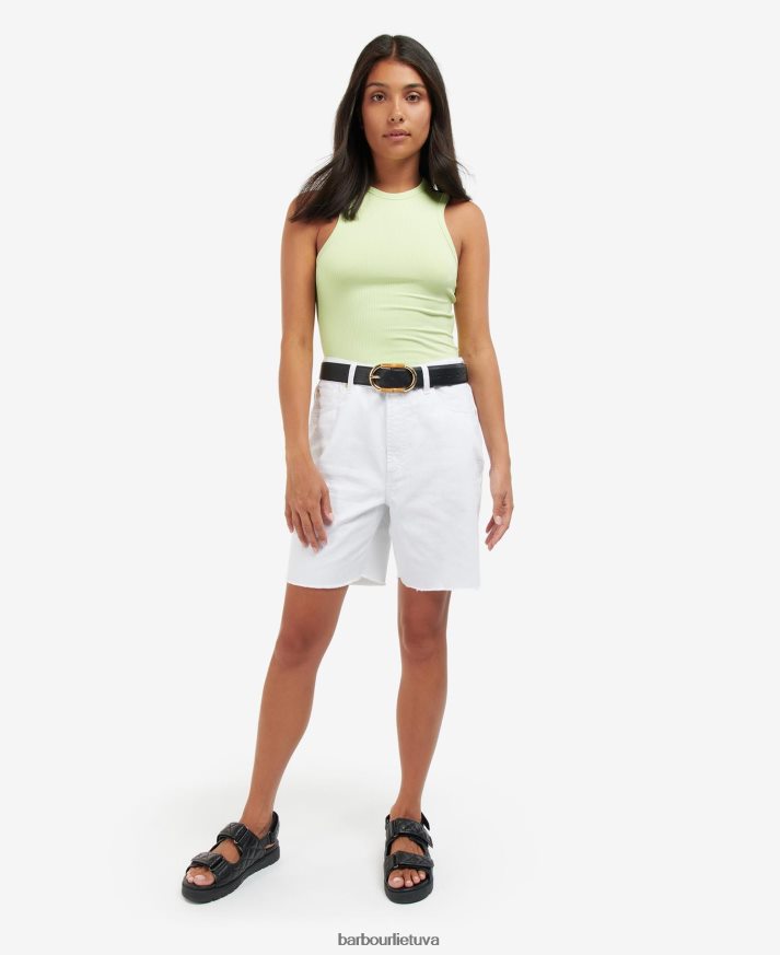 apranga Barbour galica šortai klasikinis baltas moterys 6F6D801788