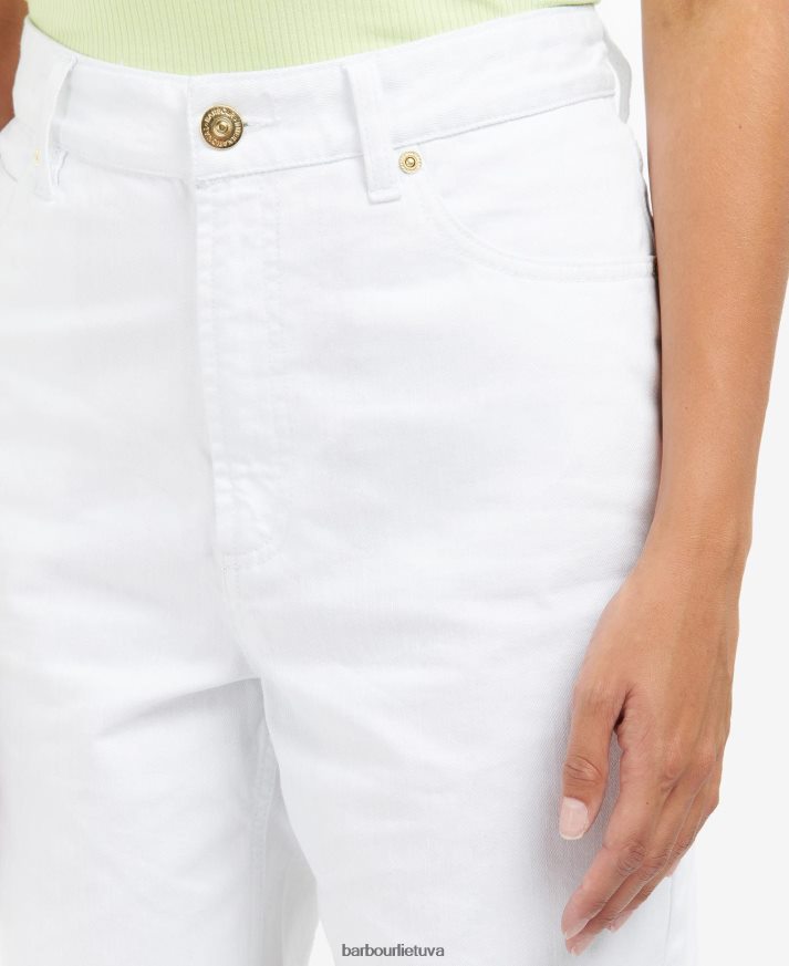 apranga Barbour galica šortai klasikinis baltas moterys 6F6D801788