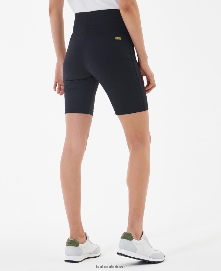 apranga Barbour halton šortai klasikinis juodas moterys 6F6D801790