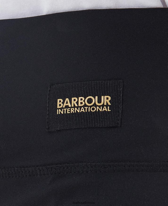 apranga Barbour halton šortai klasikinis juodas moterys 6F6D801790