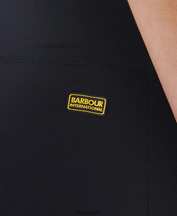 apranga Barbour halton šortai klasikinis juodas moterys 6F6D801790