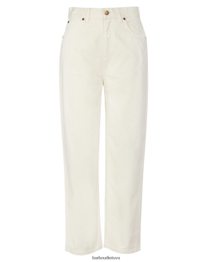 apranga Barbour westbury barrel džinsai ekru moterys 6F6D801782