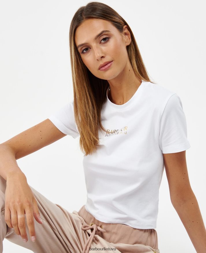 apranga Barbour Claremont marškinėliai klasikinis juodas moterys 6F6D801732