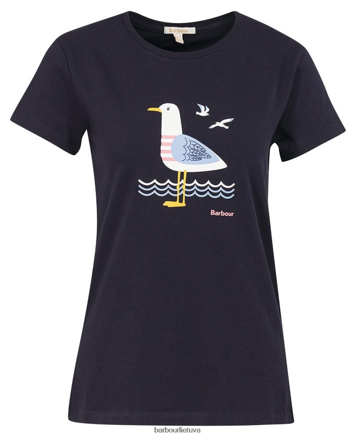 apranga Barbour Merseyside marškinėliai klasikinis laivynas moterys 6F6D801741
