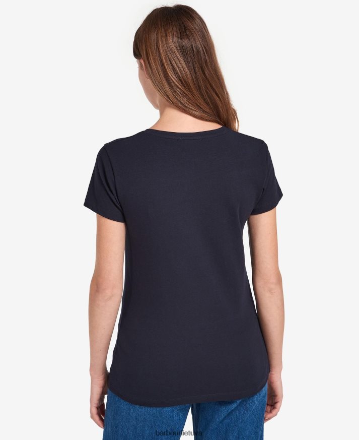 apranga Barbour Merseyside marškinėliai klasikinis laivynas moterys 6F6D801741