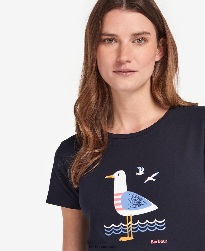 apranga Barbour Merseyside marškinėliai klasikinis laivynas moterys 6F6D801741