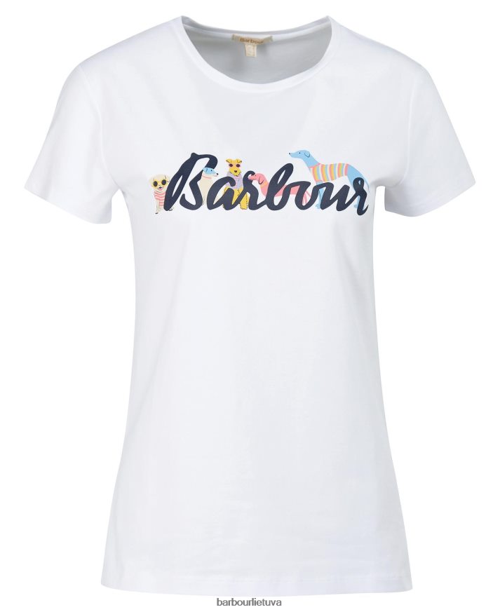 apranga Barbour Southport marškinėliai šviesiai pilkas marlas moterys 6F6D801660