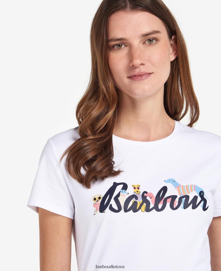 apranga Barbour Southport marškinėliai šviesiai pilkas marlas moterys 6F6D801660