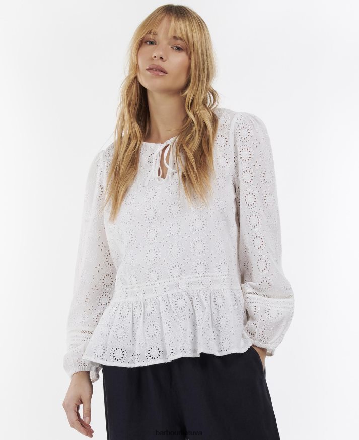 apranga Barbour cherbury viršūnė baltas moterys 6F6D801631