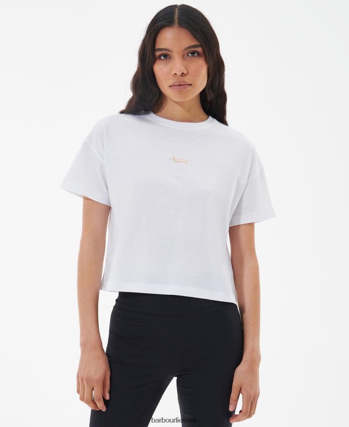 apranga Barbour halton marškinėliai švelniai rožinė moterys 6F6D801713