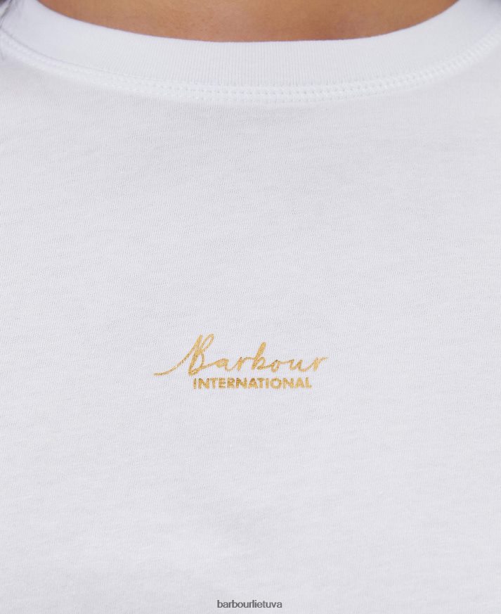 apranga Barbour halton marškinėliai švelniai rožinė moterys 6F6D801713