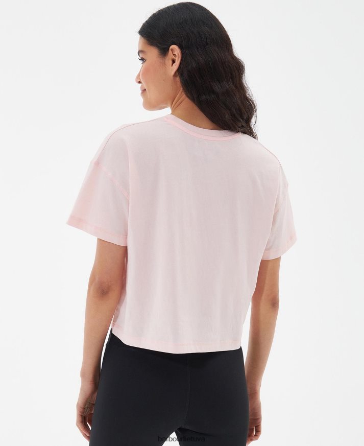 apranga Barbour halton marškinėliai švelniai rožinė moterys 6F6D801721