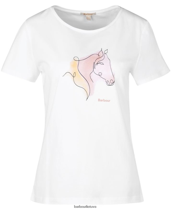 apranga Barbour kadagio marškinėliai klasikinis baltas moterys 6F6D801673
