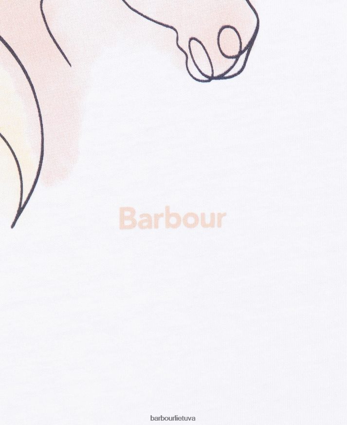 apranga Barbour kadagio marškinėliai klasikinis baltas moterys 6F6D801673