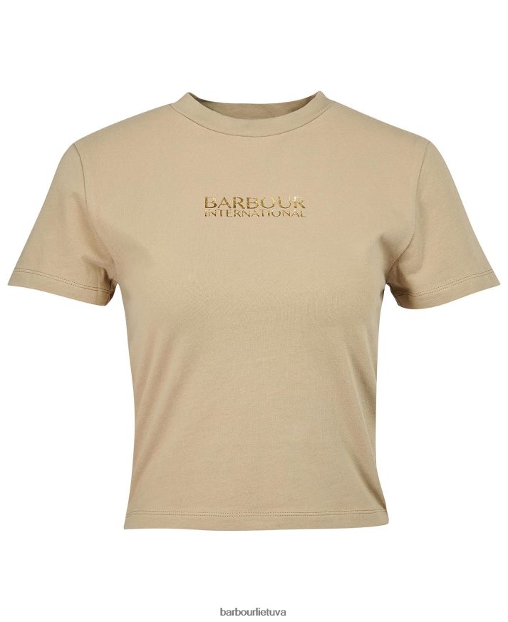 apranga Barbour karaliauti apkarpyti marškinėliai klasikinis juodas moterys 6F6D801691