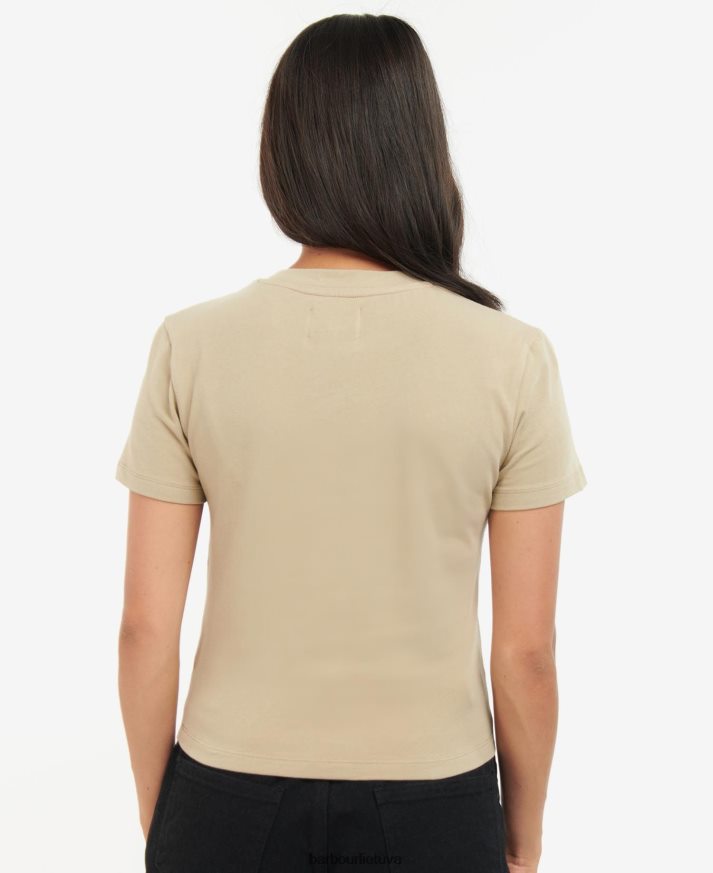 apranga Barbour karaliauti apkarpyti marškinėliai klasikinis juodas moterys 6F6D801691