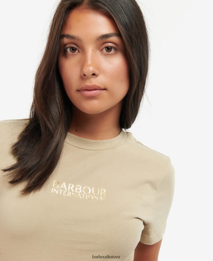 apranga Barbour karaliauti apkarpyti marškinėliai klasikinis juodas moterys 6F6D801691