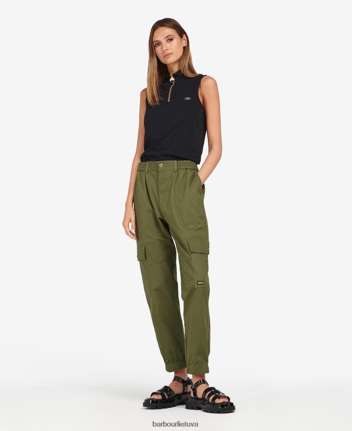 apranga Barbour kasuki viršus su pusiau užtrauktuku klasikinis juodas moterys 6F6D801672